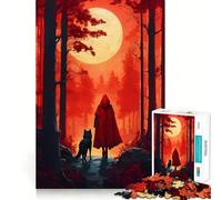 Le Petit Chaperon Rouge et Le Loup Puzzle de 1000 pièces pour Adultes Jeu de réflexion Intelligent Activité à la Maison Découpe Lisse Surprise de Noël (50x75cm)