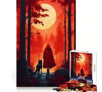 Le Petit Chaperon Rouge et Le Loup Puzzle de 1000 pièces pour Adultes Jeu de réflexion Intelligent Activité à la Maison Découpe Lisse Surprise de Noël (50x75cm)