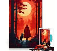 Le Petit Chaperon Rouge et Le Loup Puzzle Difficile de 1000 pièces pour Adultes, Jeu intellectuel, Moment de détente, découpe de qualité, Cadeau Exquis (38x52cm)
