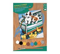 Le Petit Créateur Peinture au numéro motif Les petis curieux 25 x 30 cm Couleurs Assorties