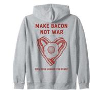 Le Petit déjeuner Fait du Bacon Pas la Guerre Faim Paix Sweat à Capuche