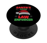 Le Petit Engagement du Père Noël Noël de la Police du Père PopSockets PopGrip Adhésif