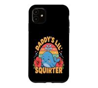 Le Petit gicleur de Papa est Une Jolie Baleine, Papa, Fille Coque pour iPhone 11