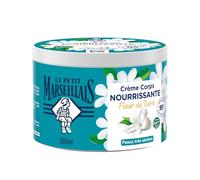 Le Petit Marseillais | Crème Corps Nourrissante Fleur de Tiaré (pot de 380 ml) - Crème hydratante pour peaux très sèches - Formule vegan 95% d'origine naturelle