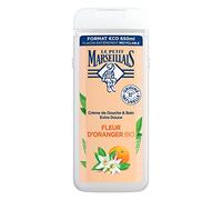 Le Petit Marseillais - Crème de Douche Extra Douce Fleur d'Oranger Bio (flacon de 650 ml) - Gel douche avec 92 % d'ingrédients d'origine naturelle - Flacon entièrement recyclable