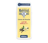 Le Petit Marseillais Crème de Douche Extra Douce Lait de Vanille 650ml | Extra Douce, 92% d'ingrédients d'origine naturelle, emballage entièrement recyclable