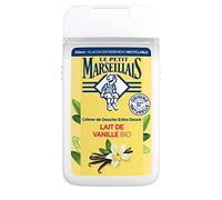 Le Petit Marseillais | Crème de Douche Extra Douce Lait de Vanille Bio (flacon de 250 ml) - 92 % d'ingrédients d'origine naturelle - Flacon entièrement recyclable