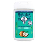 Le Petit Marseillais | Crème de Douche Extra Douce Noix de Coco Bio (flacon de 250 ml) - Gel douche avec 92 % d'ingrédients d'origine naturelle - pH neutre pour la peau et sans colorant