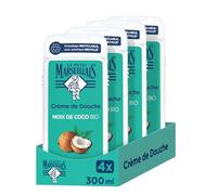Le Petit Marseillais - Crème de Douche Extra Douce Noix de Coco Bio (flacon de 300ml) - Formule vegan avec 92% d'ingrédients d'origine naturelle - Emballage recyclable, avec plastique recyclé