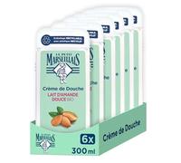 Le Petit Marseillais Crème de Douche Lait d’Amande Douce Lot de 6x300ml | Extra Douce, 92% d'ingrédients d'origine naturelle, lot de 6x300ml