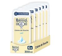 Le Petit Marseillais Crème de Douche Lait Lot de 6x300ml | Extra Douce, 92% d'ingrédients d'origine naturelle, lot de 6x300ml