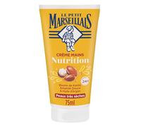 Le Petit Marseillais - Crème Mains Nutrition Peaux Très Sèches (tube de 75 ml) - Crème pour les mains au beurre de karité, amande douce & huile d'argan - Soin des mains pour 24h de confort