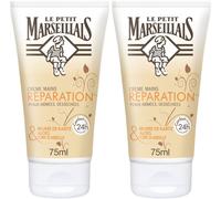 Le Petit Marseillais Crème Mains Réparation - Peaux Abimées et Desséchées 2x75 ml