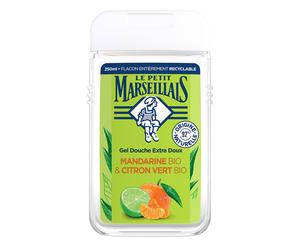 Le Petit Marseillais Gel Douche & Bain Extra Doux, Mandarine Bio Citron Vert Bio, 250 ml Crème