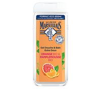 Le Petit Marseillais - Gel Douche & Bain Extra Doux Orange Bio & Pamplemousse Bio (flacon de 650 ml) - 92% d'ingrédients d'origine naturelle - pH neutre pour la peau et sans colorant