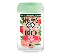 Le Petit Marseillais Gel Douche Certifié BIO Pêche Nectarine, 250 ml | Rafraîchissant, avec 98 % d'ingrédients d'origine naturelle et pH neutre pour la peau, Emballage recyclable et rechargeable