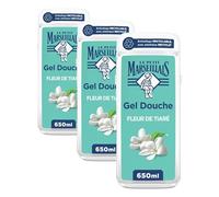 Le Petit Marseillais - Gel Douche Extra Doux Fleur de Tiaré (flacon de 650ml) - Formule vegan avec 92% d'ingrédients d'origine naturelle - Emballage recyclable, avec plastique recyclé (Lot de 3)