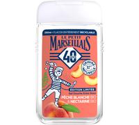 Le Petit Marseillais | Gel Douche Extra Doux Pêche Blanche Bio & Nectarine Bio (flacon de 250 ml) - 92 % d'ingrédients d'origine naturelle - Édition limitée 40 ans