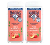 Le Petit Marseillais Gel Douche Extra Doux Pêche Blanche BIO & Nectarine 2x650 ml