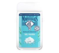 Le Petit Marseillais, Gel Douche Extra Doux Sel Marin (flacon de 250 ml) - 92 % d'ingrédients d'origine naturelle et pH neutre pour la peau - Flacon entièrement recyclable