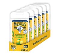 Le Petit Marseillais - Gel Douche Extra Doux Verveine Bio & Citron Bio (lot de 6 flacons de 250 ml) - 92 % d'ingrédients d'origine naturelle - Flacon entièrement recyclable