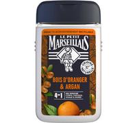 Le Petit Marseillais - Gel Douche Homme Bois d'Oranger & Argan (flacon de 250 ml) - Formule 4 en 1 corps, cheveux, visage & barbe - 92 % d'ingrédients d'origine naturelle et pH neutre