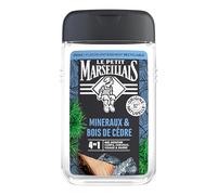 Le Petit Marseillais Gel Douche Homme Minéraux & Bois de Cèdre, 250 ml | Formule multi-usages 4 en 1 corps, cheveux, visage & barbe, 92 % d'ingrédients d'origine naturelle et pH neutre