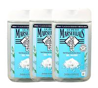 Le Petit Marseillais, Gel Douche Extra Doux Sel Marin (flacon de 250 ml) - 92 % d'ingrédients d'origine naturelle et pH neutre pour la peau - Flacon entièrement recyclable