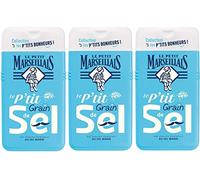 Le Petit Marseillais, Gel Douche Extra Doux Sel Marin (flacon de 250 ml) - 92 % d'ingrédients d'origine naturelle et pH neutre pour la peau - Flacon entièrement recyclable