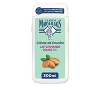 Le Petit Marseillais Crème de Douche Extra Douce Lait d’Amande Douce 300ml | Extra Douce, 92% d'ingrédients d'origine naturelle, emballage entièrement recyclable