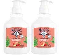 Le Petit Marseillais - Gel Lavant Mains Pêche Blanche BIO & Nectarine BIO (flacon-pompe de 500 ml) - Savon liquide avec 92% d'ingrédients d'origine naturelle - pH neutre pour la peau (Lot de 2)