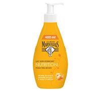 Le Petit Marseillais - Lait Soin Hydratant Nutrition (Flacon-Pompe de 400 Ml) - Lait Corps pour Peaux Très Sèches Hydratation 24H - Lait Corporel au Beurre de Karité, Amande Douce et Huile d'Argan