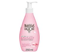 Le Petit Marseillais | Lait Soin Cold Cream Apaisant Peaux Sèches et Sensibles (flacon-pompe de 250 ml) - Lait corps au beurre d'argan, cire d'abeille & huile aux pétales de rose - 48 h de confort