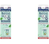 Le Petit Marseillais | Recharge Crème de Douche Extra Douce Amande Douce (lot de 2 briques de 1 L) - Recharge gel douche avec 92 % d'ingrédients d'origine naturelle - pH neutre pour la peau et sans colorant
