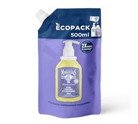 Le Petit Marseillais Recharge Gel Lavant Mains Pur Savon & Lavande (écopack de 500 ml) - Recharge savon liquide pour flacon-pompe - Savon mains à l’huile essentielle de lavande