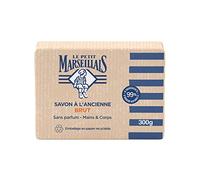 Le Petit Marseillais | Savon à l'Ancienne Brut Sans Parfum (pain de 300 g) - Savon solide mains & corps avec 99 % d'ingrédients d'origine naturelle - Emballage en papier recyclable