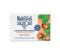 Le Petit Marseillais Savon Solide Soin Surgras Beurre de Karité 2x100g | Savon soin surgras - Nettoie la peau en douceur - Convient aux enfants de plus de 3 ans - Savon solide 2x100g
