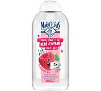Le Petit Marseillais | Shampooing 2 en 1 Bébé & Enfant Démêlant Framboise Bio & Coton (300 ml)