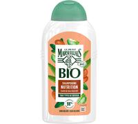 Le Petit Marseillais - Shampooing Nutrition Certifié BIO Karité & Aloe Vera (flacon de 240 ml) - Shampoing pour tous types de cheveux - 98 % d'origine naturelle, sans sulfate et sans silicone