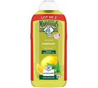 LE PETIT MARSEILLAIS Shampoing Purifiant Cheveux regraissant vite Ortie et Citron Bio lot de 2 flacons de 300ml