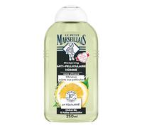 Le Petit Marseillais - Shampooing Anti-Pelliculaire Homme Cédrat Bio & Huiles Essentielles (flacon de 250 ml) - Shampoing sans silicone pour cheveux sujets aux pellicules