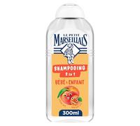 Le Petit Marseillais Shampooing 2 en 1 démêlant Bébé & Enfant Pêche bio & Abricot bio 300 ml