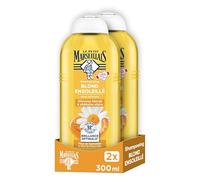 Le Petit Marseillais Shampooing Blond Ensoleillé (Lot de 2 Flacons de 300 ml) - Shampooing sans Silicone pour Cheveux Blonds à Châtain Clairs - 98% d'Ingrédients d'Origine Naturelle