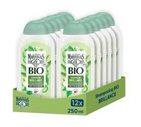 Le Petit Marseillais Shampooing Brillance Certifié Bio Pomme & Aloe Vera, Lot De 12x240ml ¿ Tous Types De Cheveux ¿ Sans Sulfate