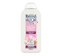 Le Petit Marseillais | Shampooing Douceur & Éclat Amande Douce et Graines de Lin Bio (flacon de 300 ml) - Shampoing pour cheveux longs et délicats - Soin cheveux brillance optimale sans silicone