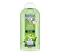 Le Petit Marseillais | Shampooing Force & Éclat Pomme & Olivier Bio (300 ml) - Shampoing sans silicone pour cheveux normaux - 98% d'origine naturelle pour une brillance optimale