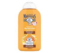 Le Petit Marseillais - Shampooing Nutrition Miel & Karité Bio (flacon de 250 ml) - Shampoing nourrissant sans silicone pour cheveux secs, cassants - 96% d'origine naturelle, brillance optimale