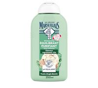 Le Petit Marseillais - Shampooing Équilibrant Purifiant Poudre d'Argile Blanche (flacon de 250 ml) - Shampoing sans silicone pour cheveux regraissant vite - 97 % d'ingrédients d'origine naturelle