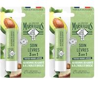 Le Petit Marseillais | Soin Lèvres 3 en 1 Beurre de Karité et Huile d’Avocat (tube de 4,9 g) - Baume à lèvres aux huiles d'origine végétale - Stick à lèvres avec 98% d'ingrédients d'origine naturelle