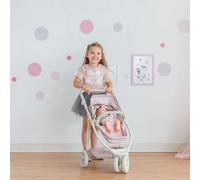 Poussette de poupée 2-en-1, Teamson Kids, rose/gris, 63 X 43 X 70